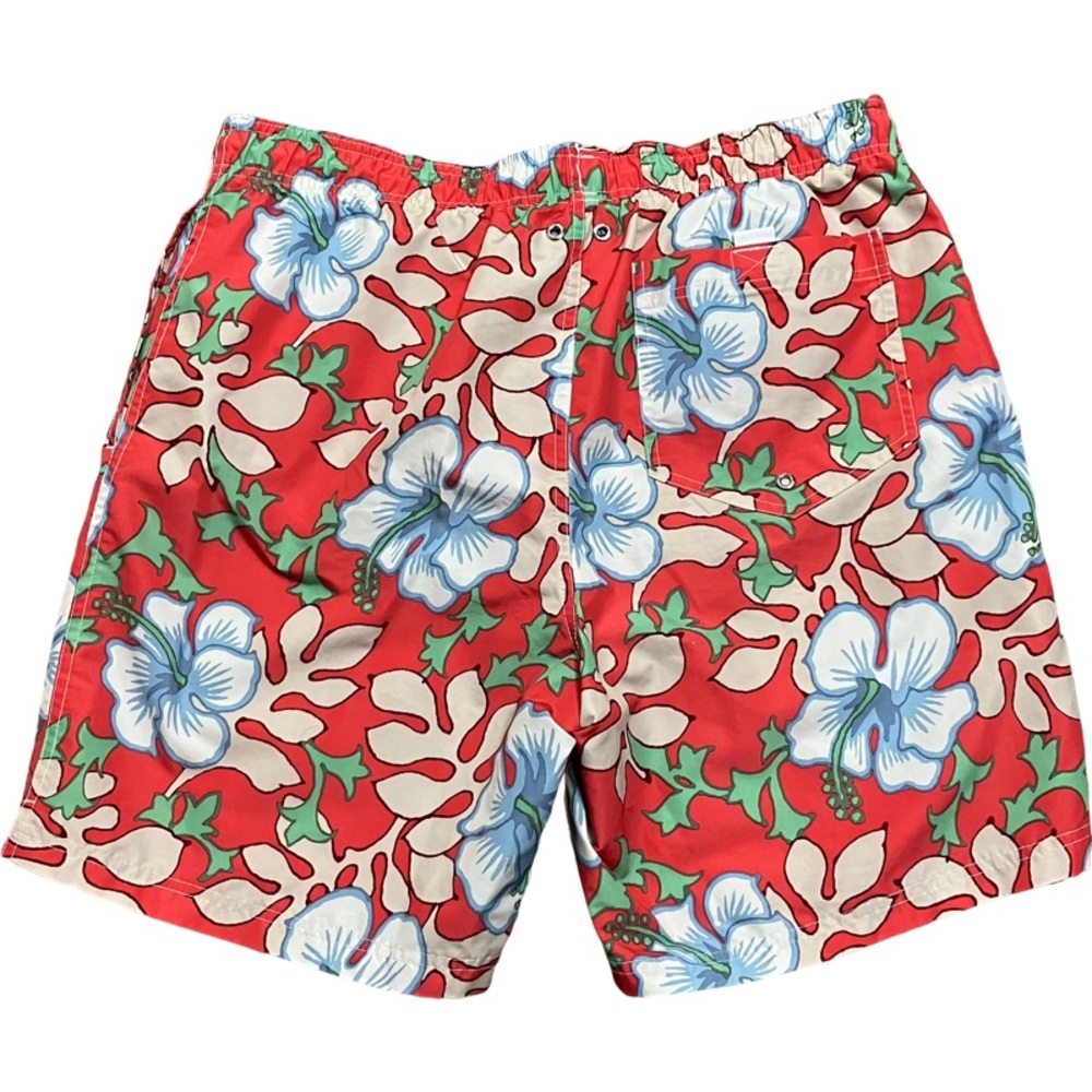 LANDS’ END Mens Tropical Swim Trunks SIZE Large 36-38 Pockets Lined Beach NEW - Picture 2 of 8